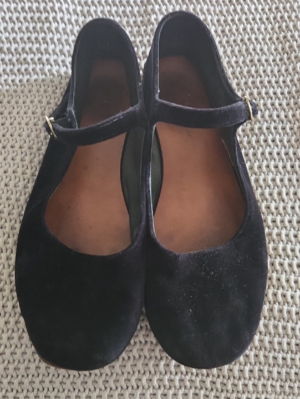 DOEN Black Velvet Mary Janes - Sz 38